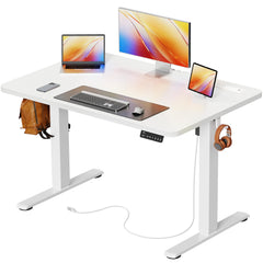 47-Inch Electric Height-Adjustable Gaming Desk with USB-C & Power Outlets