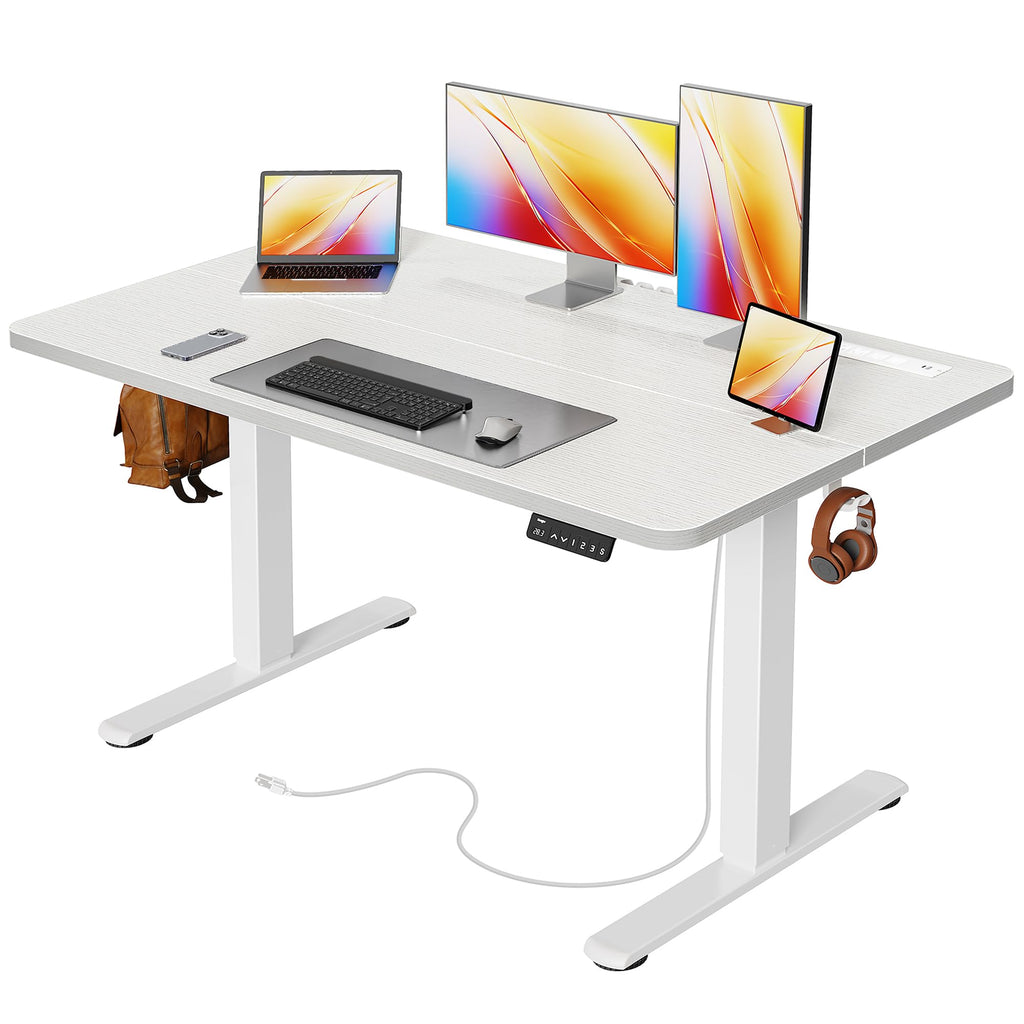 47-Inch Electric Height-Adjustable Gaming Desk with USB-C & Power Outlets
