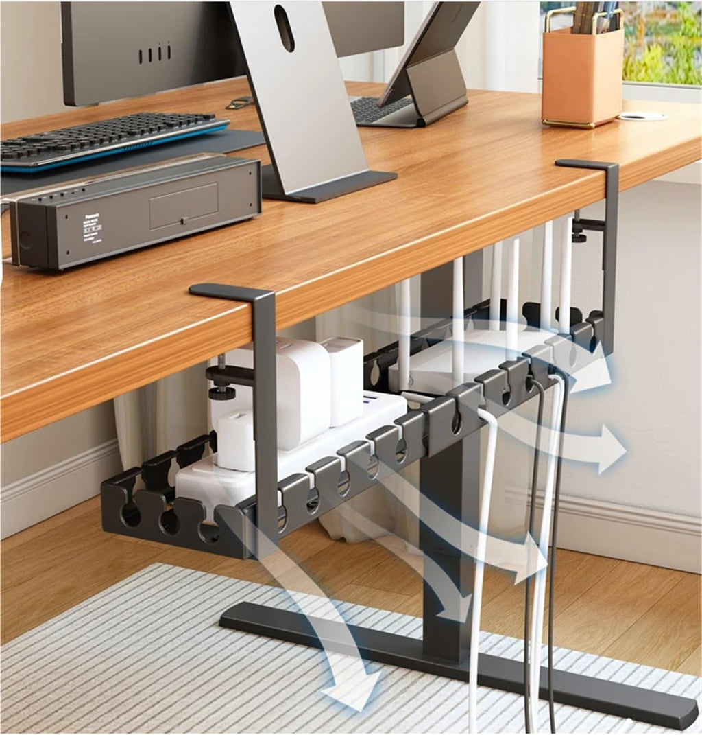 IHlapbacs Iron Under Desk Cable Management Tray