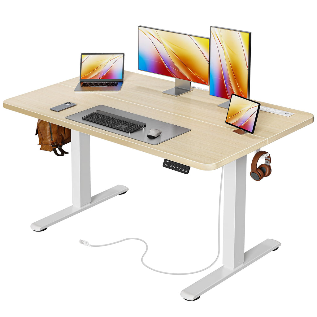 47-Inch Electric Height-Adjustable Gaming Desk with USB-C & Power Outlets