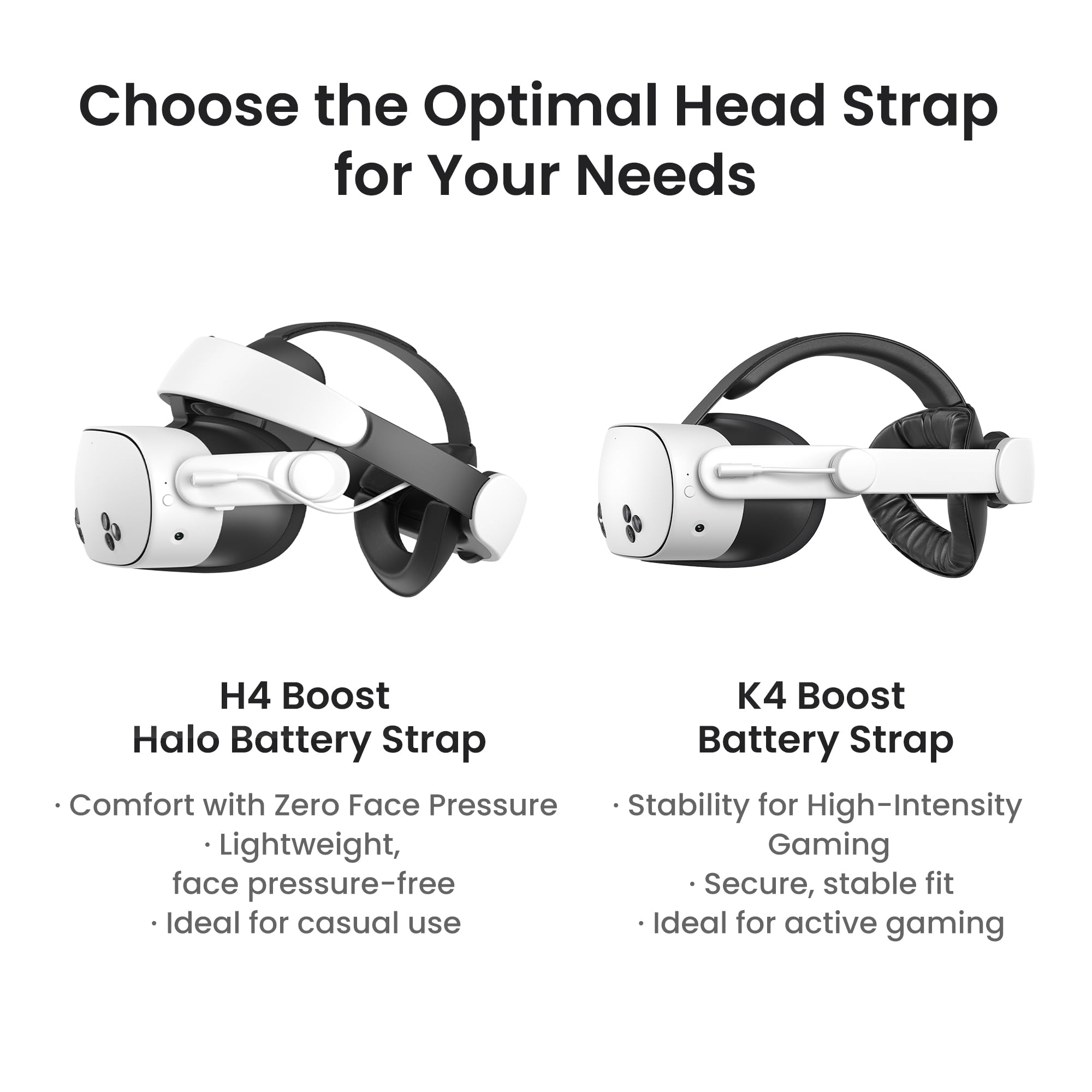 Adjustable VR Battery Head Strap with Dual Charging