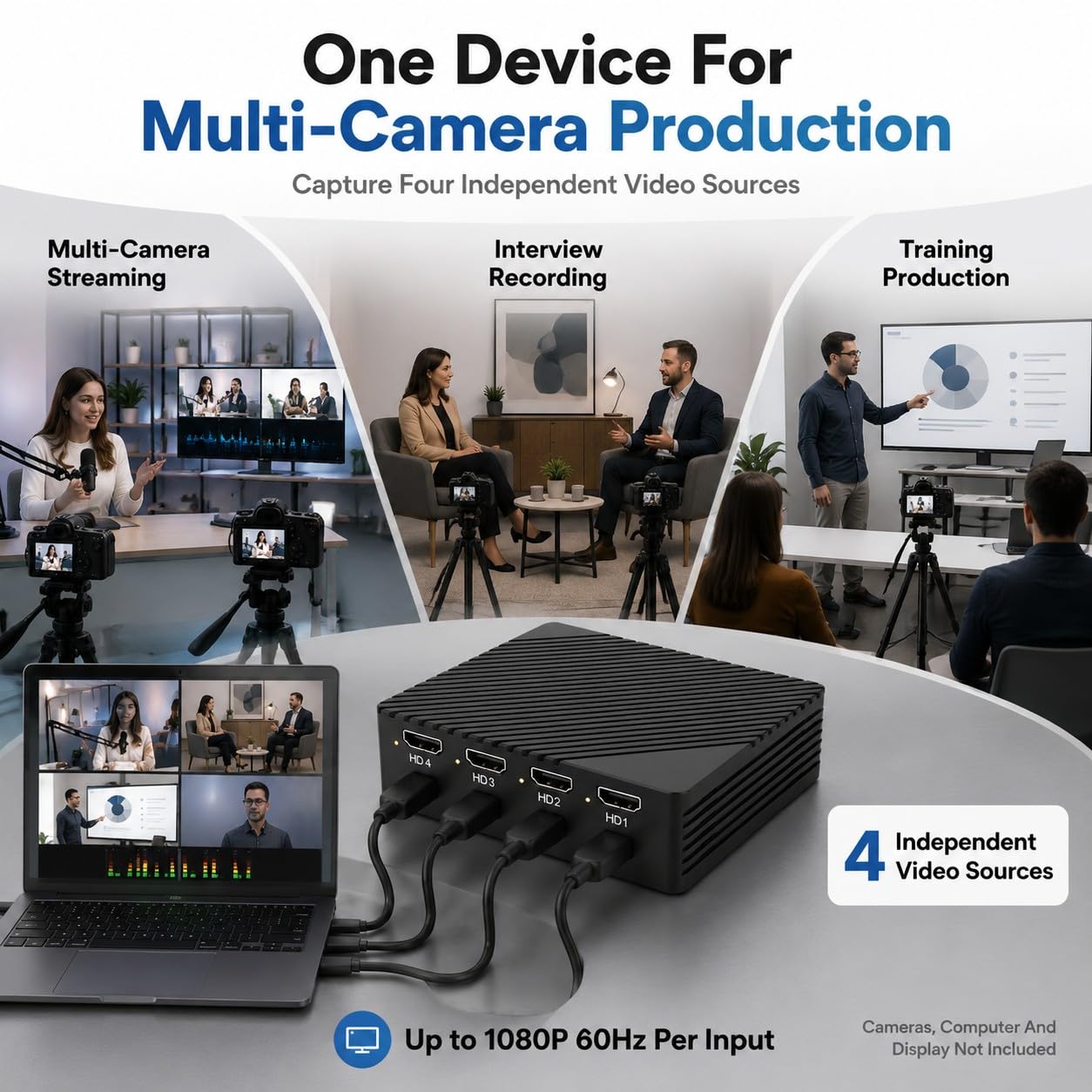 4-Channel 1080p60 Thunderbolt & USB4 Capture Card