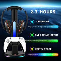 Headphone Stand with Controller Charger
