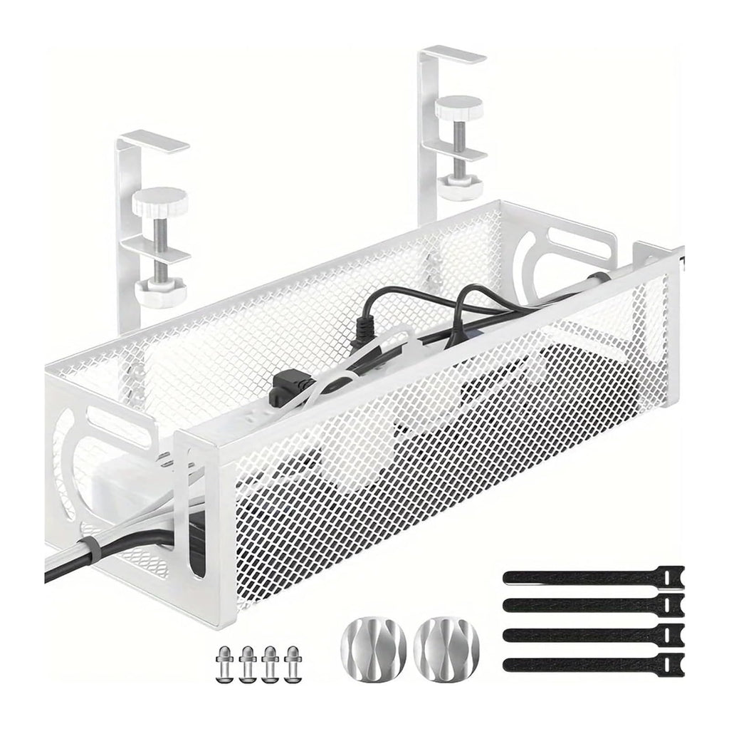 DUAYENDUS Metal Under Desk Cable Management Tray