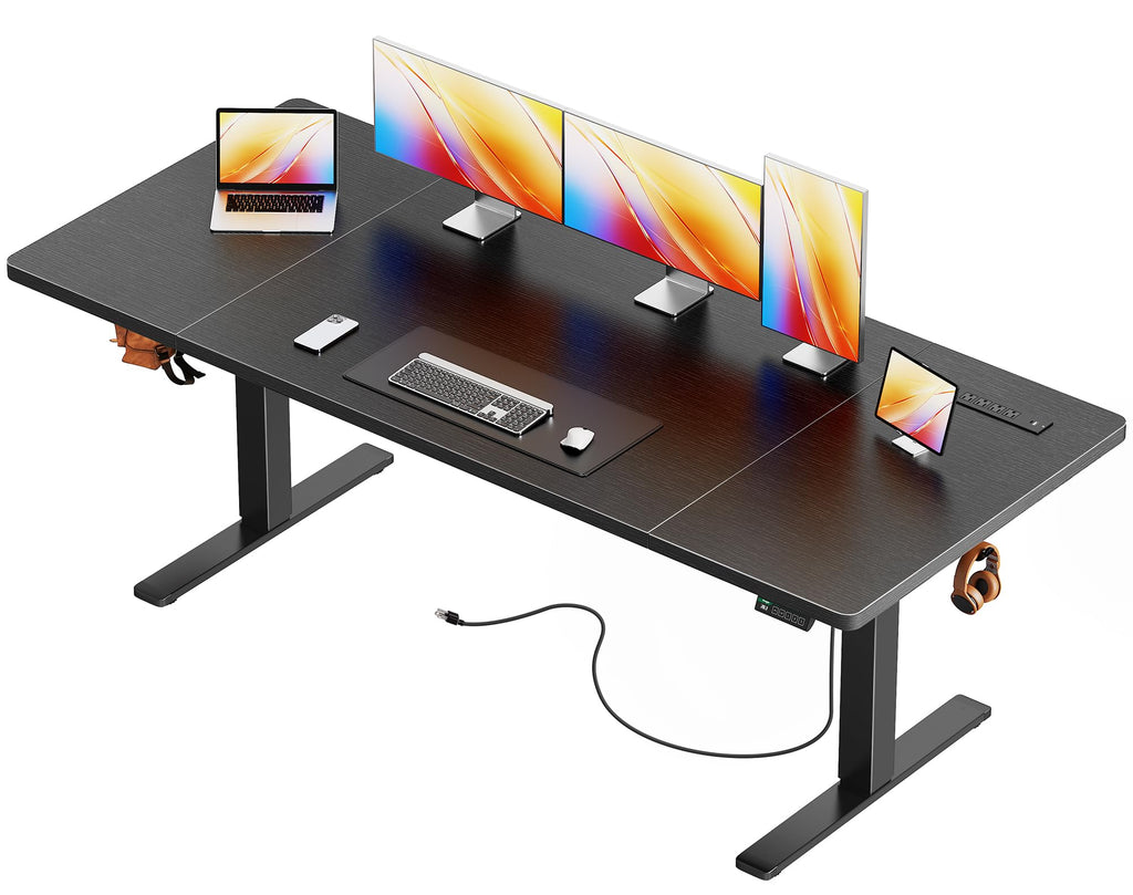 47-Inch Electric Height-Adjustable Gaming Desk with USB-C & Power Outlets
