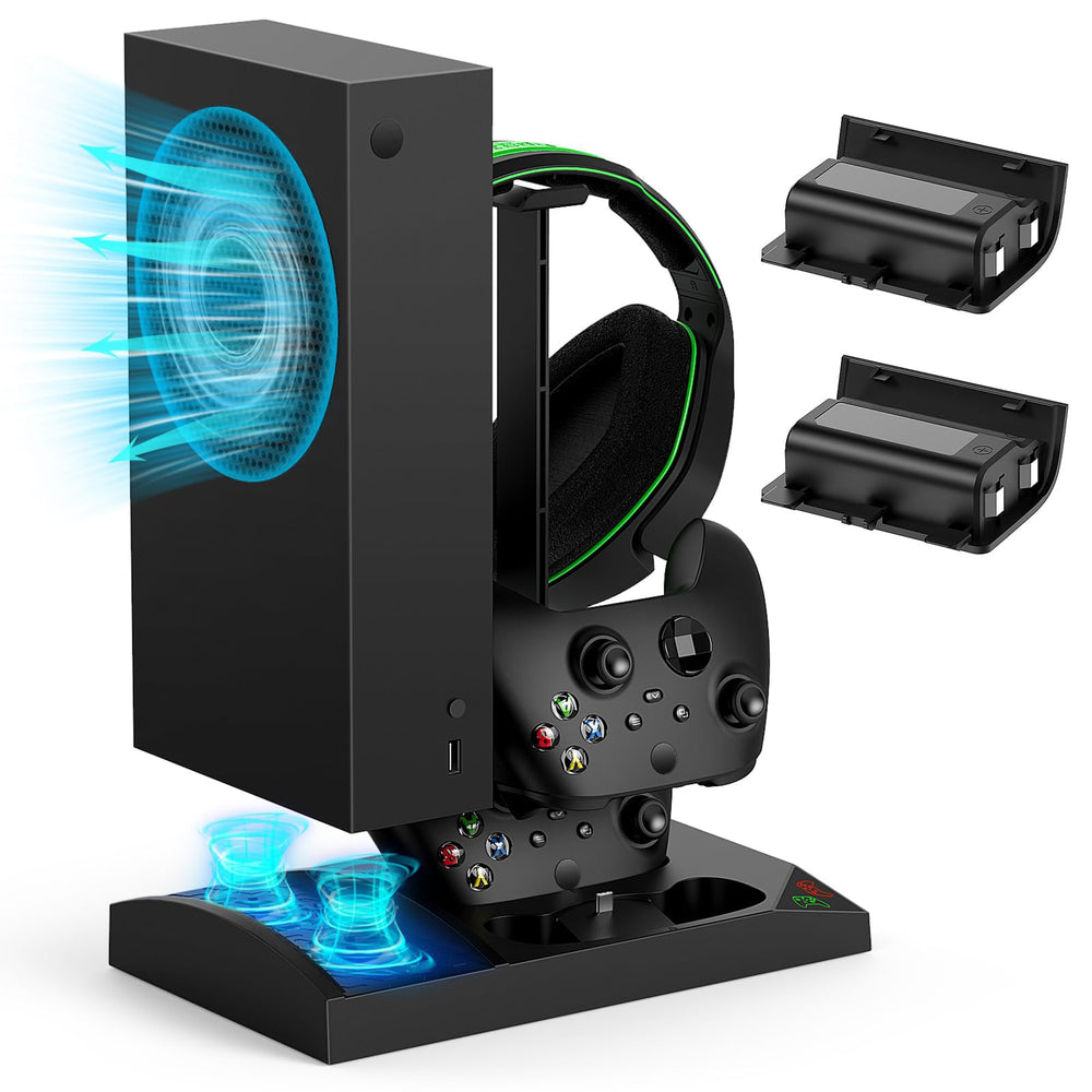 Vertical Charging Stand with Cooling Fan for Xbox Series S