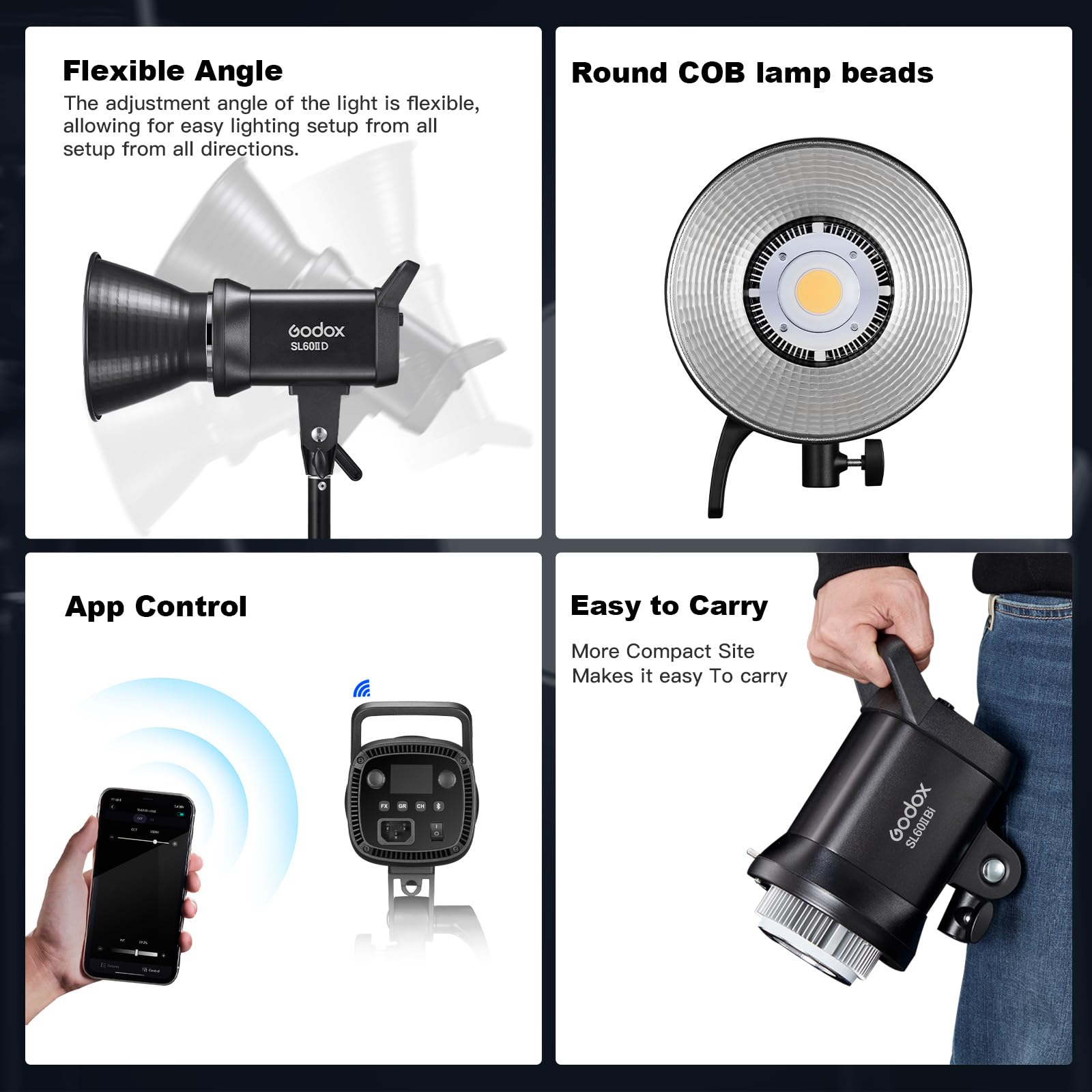 180W Bi-Color LED Video Light Kit, 3-Pack