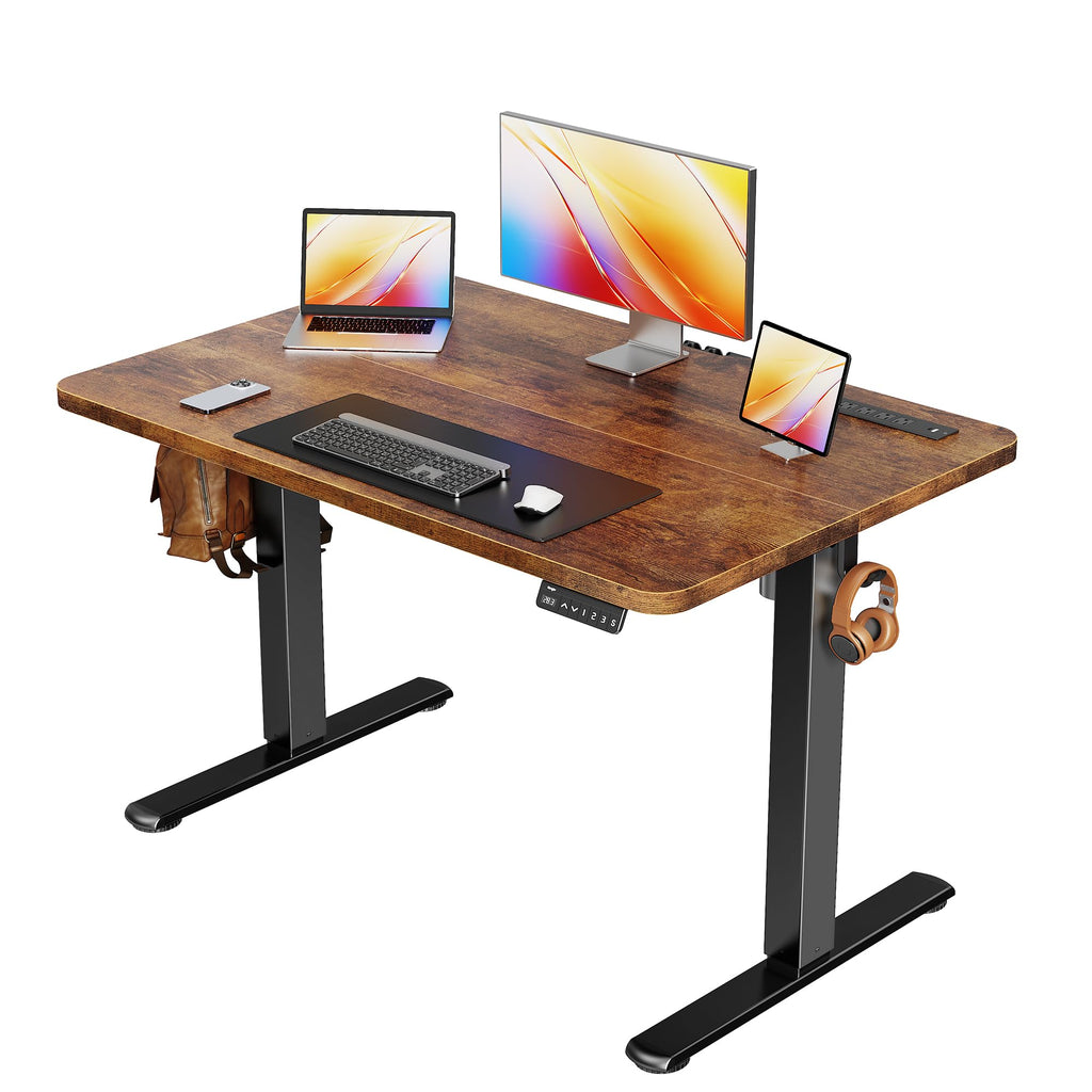 47-Inch Electric Height-Adjustable Gaming Desk with USB-C & Power Outlets