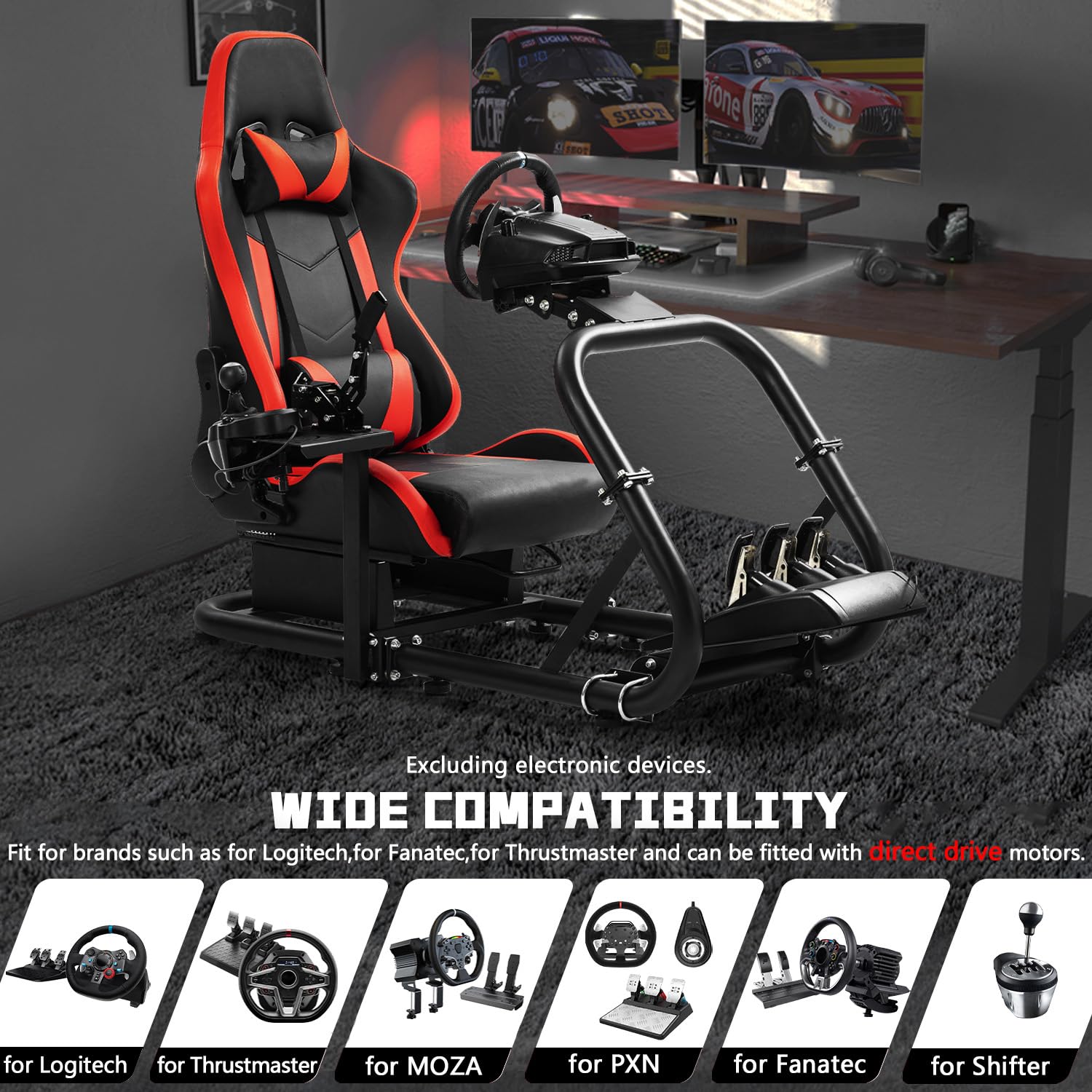 Direct Drive Sim Racing Cockpit with Seat