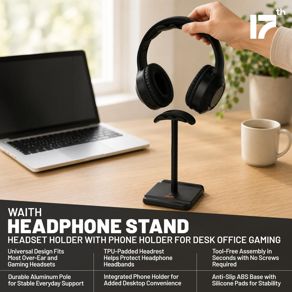 Noise-Cancelling Over-Ear Headphones, Silver
