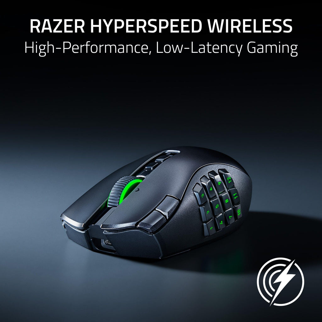 Razer Naga V3 Pro Wireless MMO Gaming Mouse with Swappable Side Plates