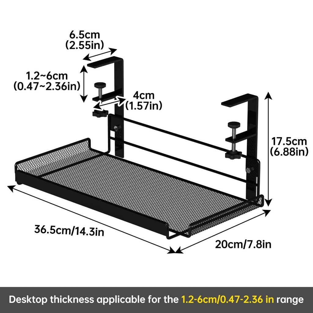 DUAYENDUS Metal Under Desk Cable Management Tray
