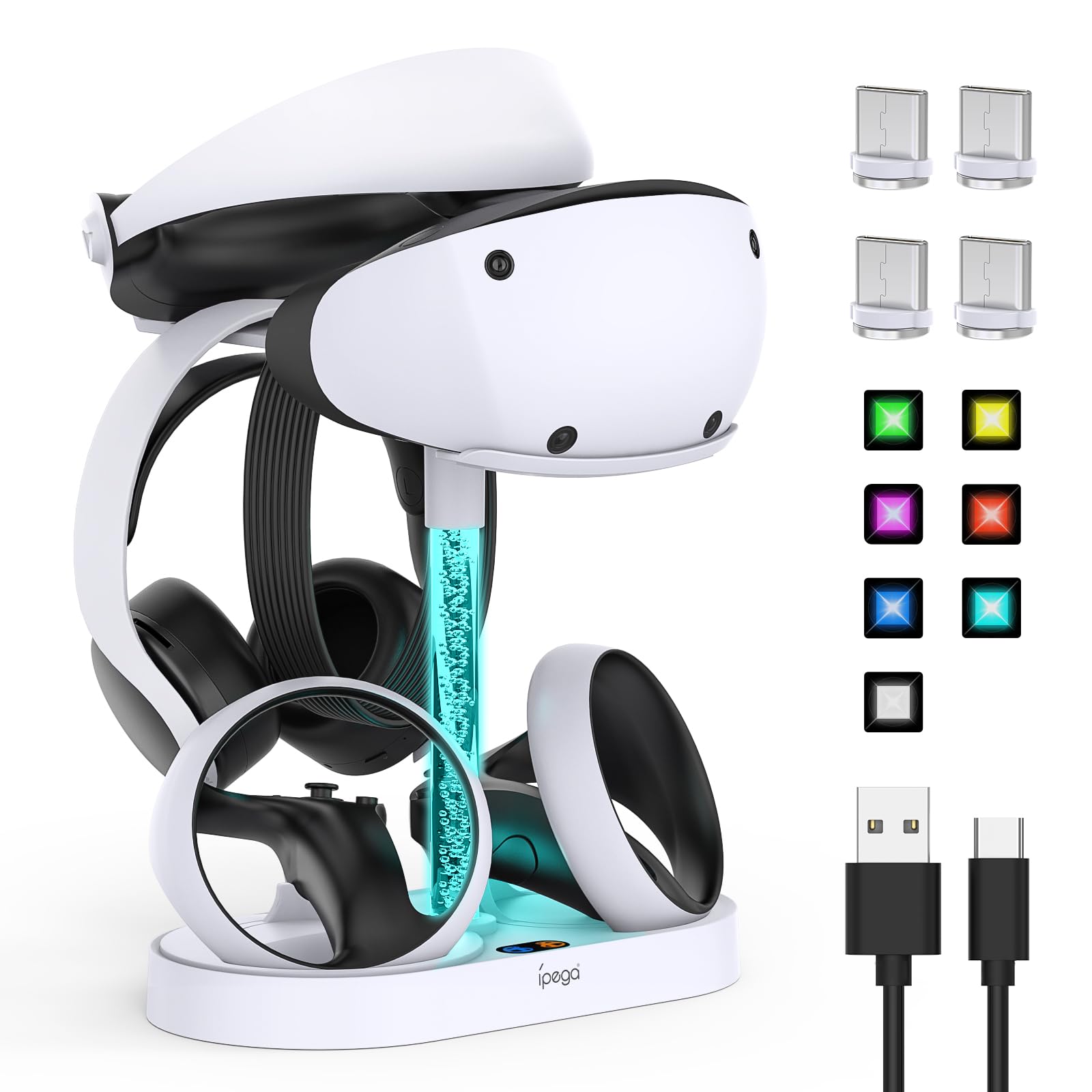 FASTSNAIL RGB Charging Stand & Storage Station for PlayStation VR2