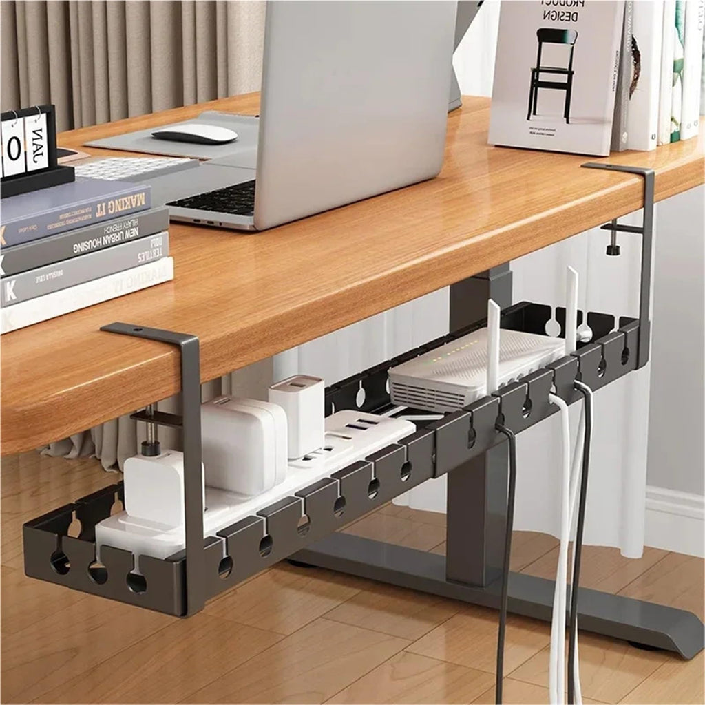 IHlapbacs Iron Under Desk Cable Management Tray