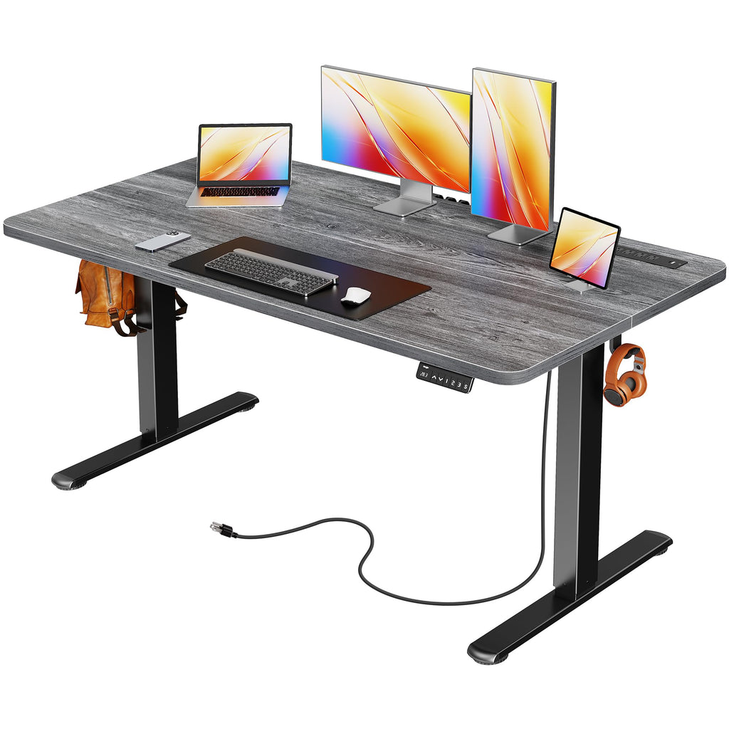 47-Inch Electric Height-Adjustable Gaming Desk with USB-C & Power Outlets