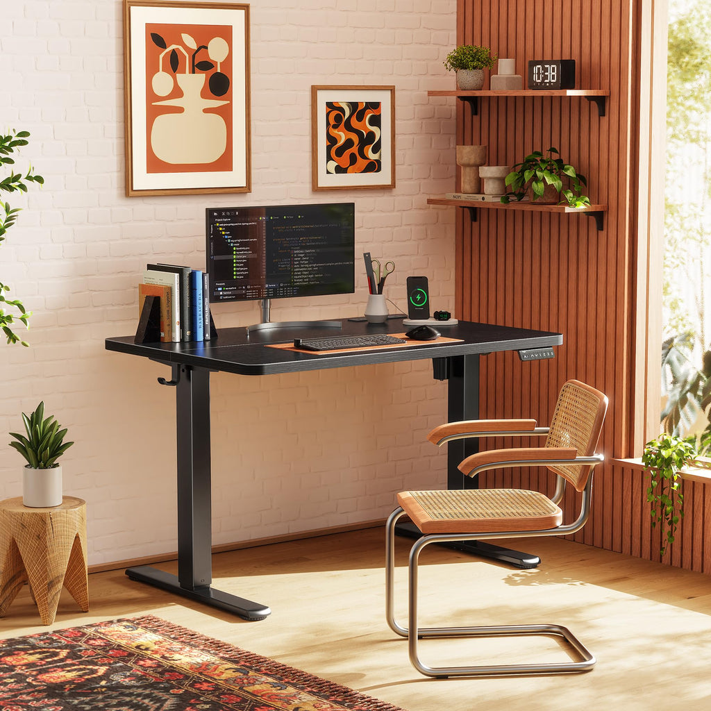 47-Inch Electric Height-Adjustable Gaming Desk with USB-C & Power Outlets