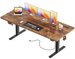 47-Inch Electric Height-Adjustable Gaming Desk with USB-C & Power Outlets