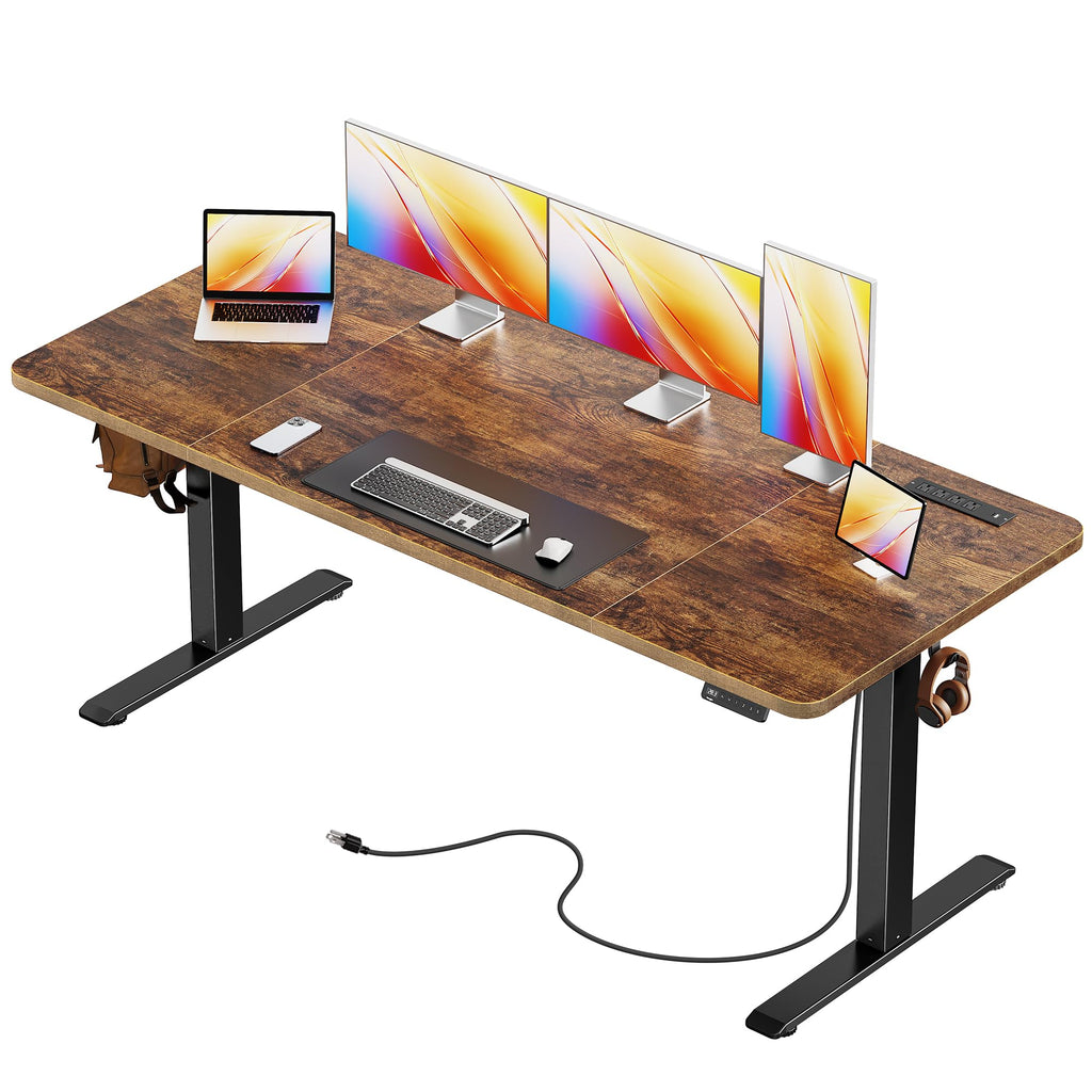 47-Inch Electric Height-Adjustable Gaming Desk with USB-C & Power Outlets