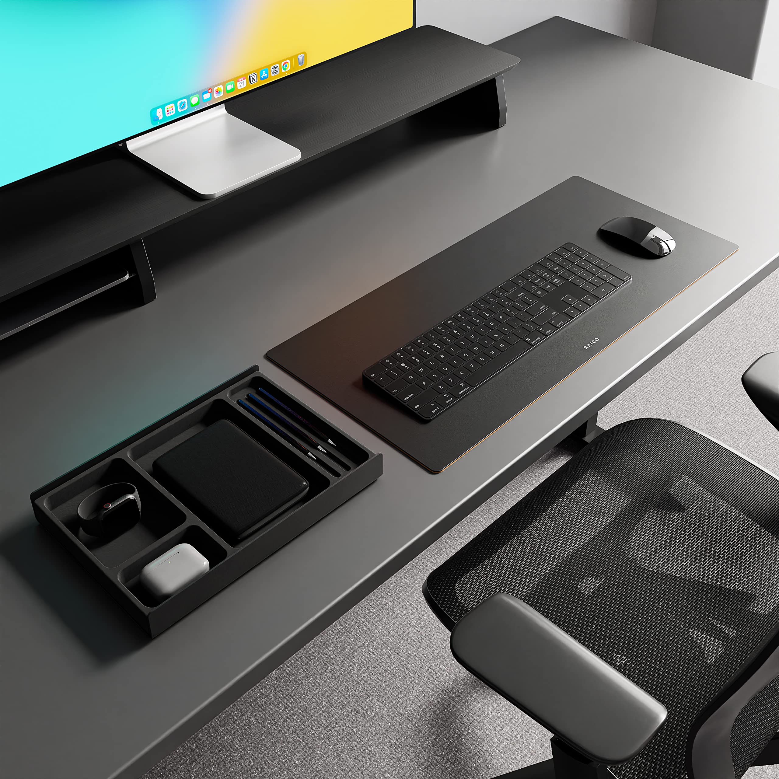 Leather Desk Mat Non Slip Large Mouse Pad Desk Blotter